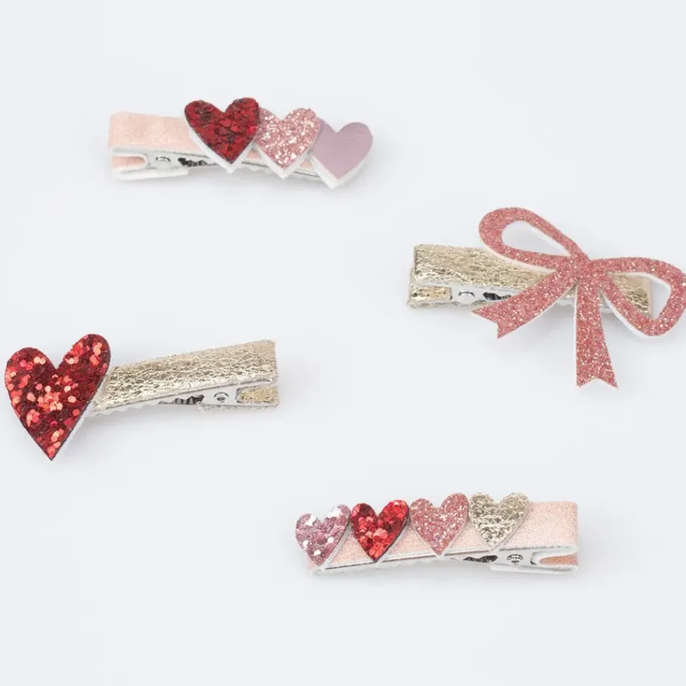 Valentine's Hair Clips (x 8)