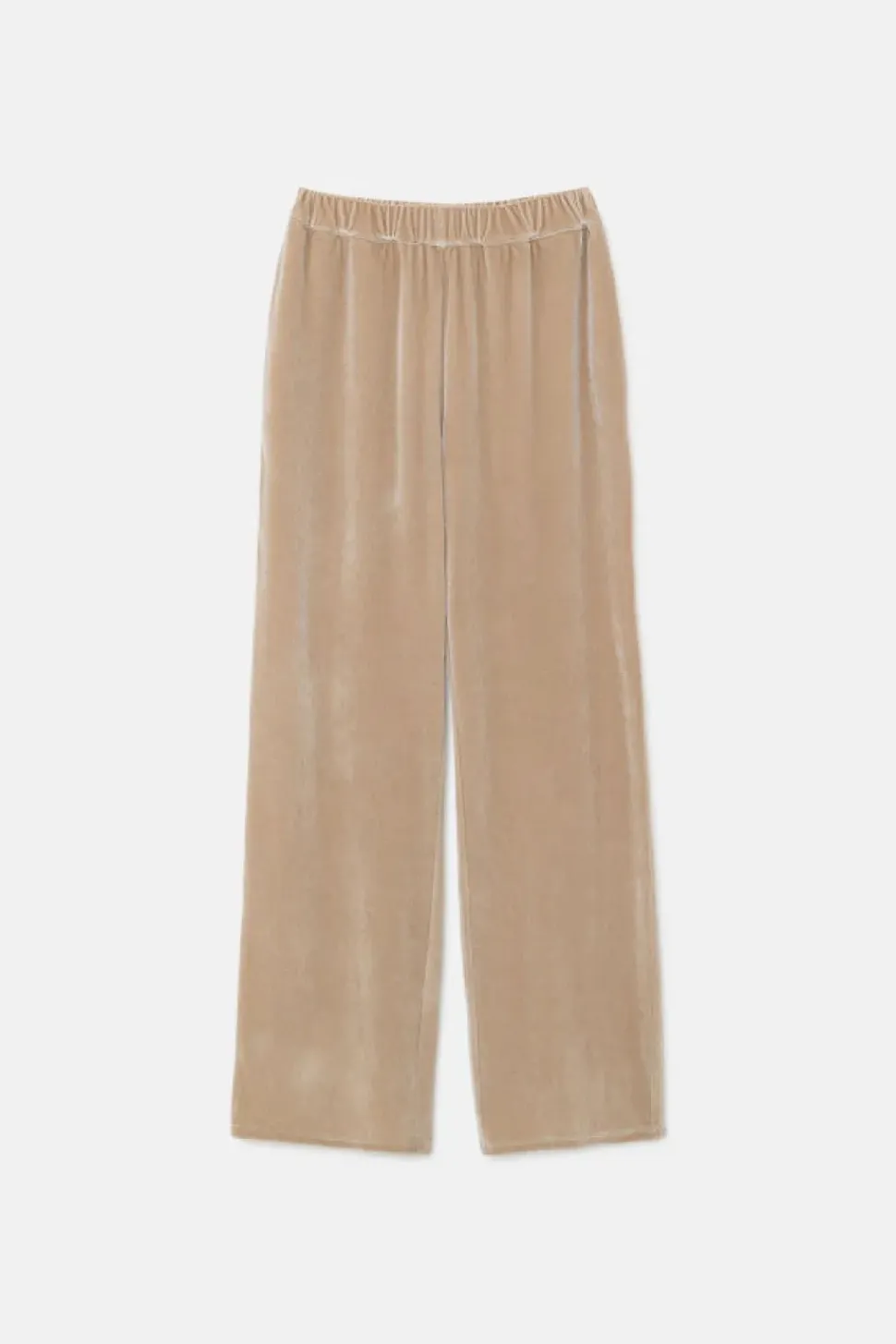 Velvet Stretch Pants - Beige