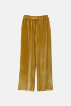 Velvet Stretch Pants - Gold