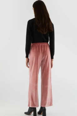 Velvet Stretch Pants - Pink