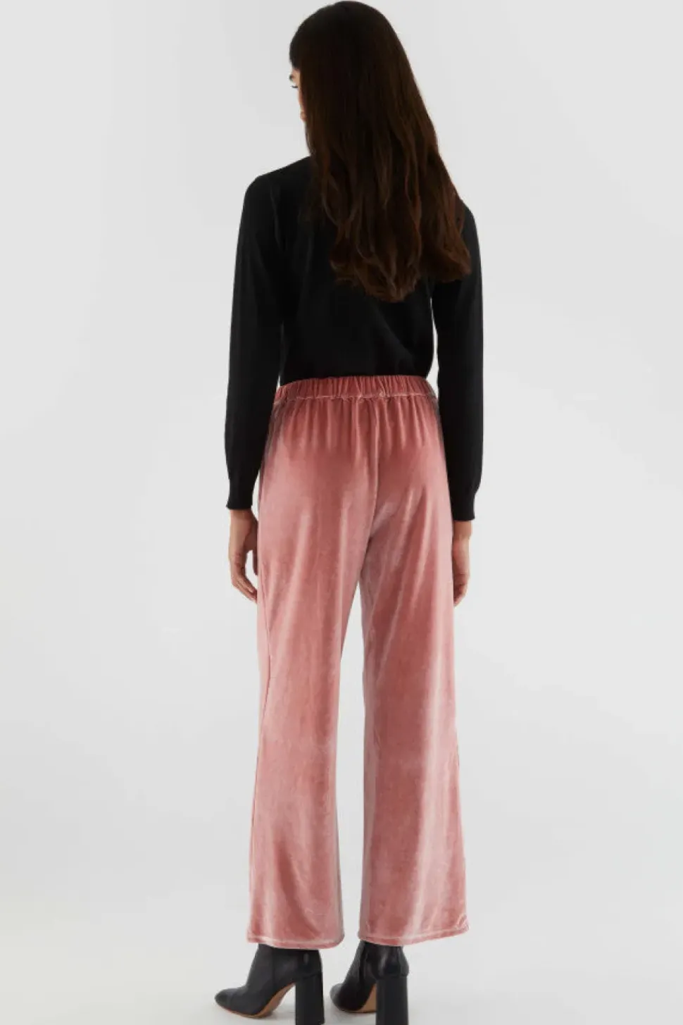 Velvet Stretch Pants - Pink