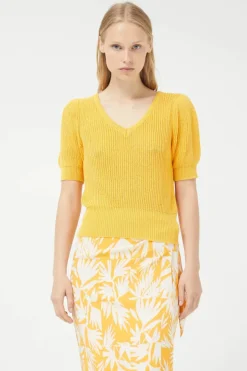V-Neck Sweter - Yellow