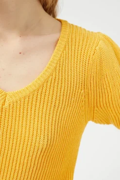 V-Neck Sweter - Yellow