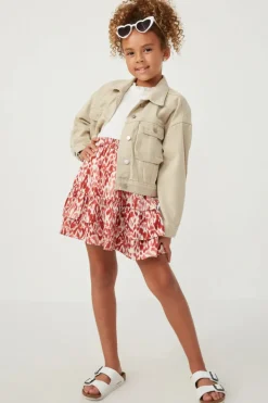 Washed Cargo Stitch Colored Denim Jacket