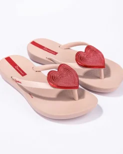Wave Heart II Kids Flip Flop - Pink/Red
