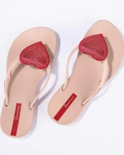Wave Heart II Kids Flip Flop - Pink/Red