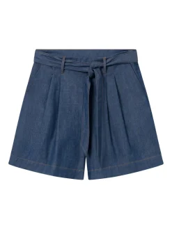 Wide-Leg Denim Shorts - Organic Cotton