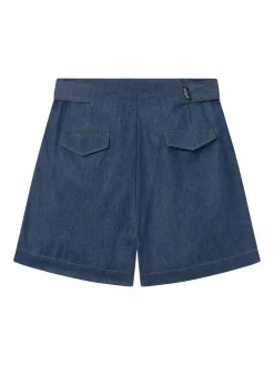 Wide-Leg Denim Shorts - Organic Cotton