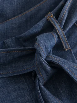 Wide-Leg Denim Shorts - Organic Cotton