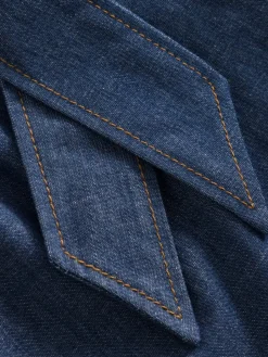 Wide-Leg Denim Shorts - Organic Cotton