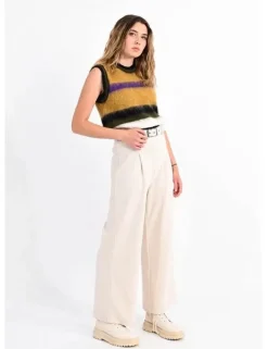 Wide Leg Pants - Cream