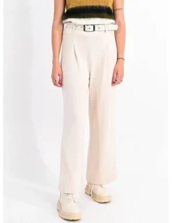 Wide Leg Pants - Cream