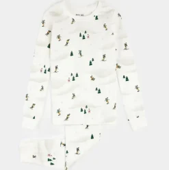 Winter Fun Print PJ Set - Off White