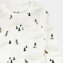 Winter Fun Print PJ Set - Off White