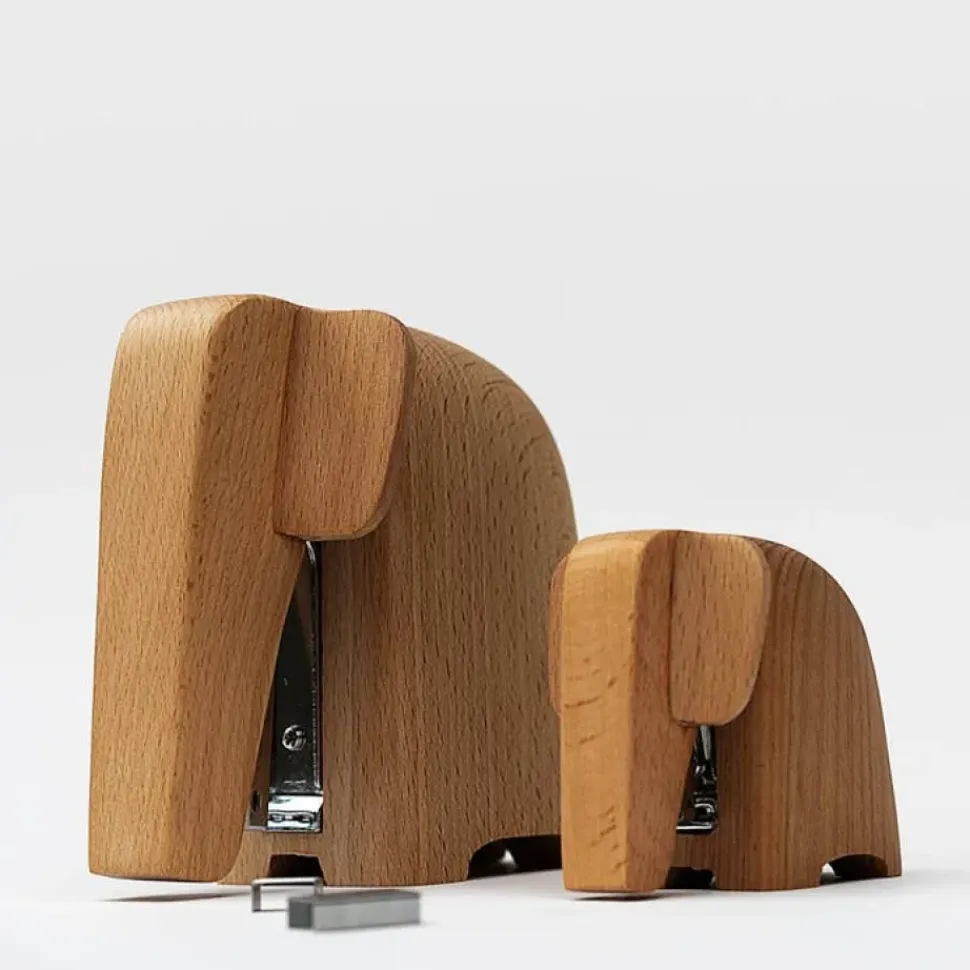 Wooden Elephant Stapler (two sizes)