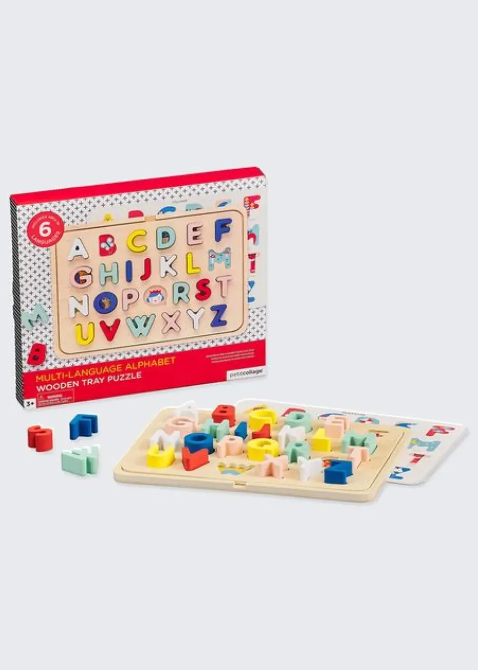 Wooden Multi-Language Alphabet Tray Puzzle