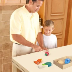 Wooden Pretend Cutting Play Food Set for Kids - 12 pcs