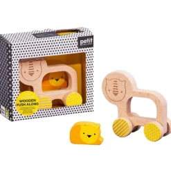 Wooden Push Along Lion Toy