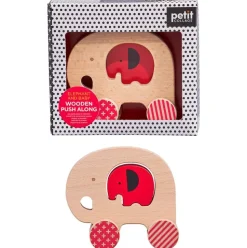 Wooden Push Along Toy Elephant