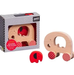 Wooden Push Along Toy Elephant