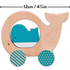 Wooden Push Along Whale Toy