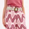 Woven Belt with Round Buckle - Offwhite