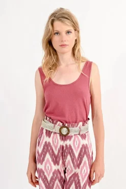 Woven Belt with Round Buckle - Offwhite