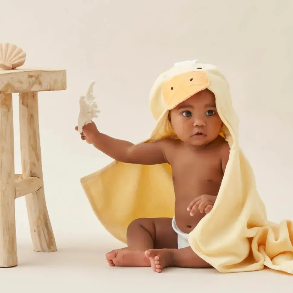 Yellow Duckie Hooded Baby Bath Wrap