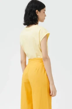 Yellow Straight Pants