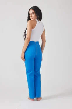 Zip Back Jeans - French Blue